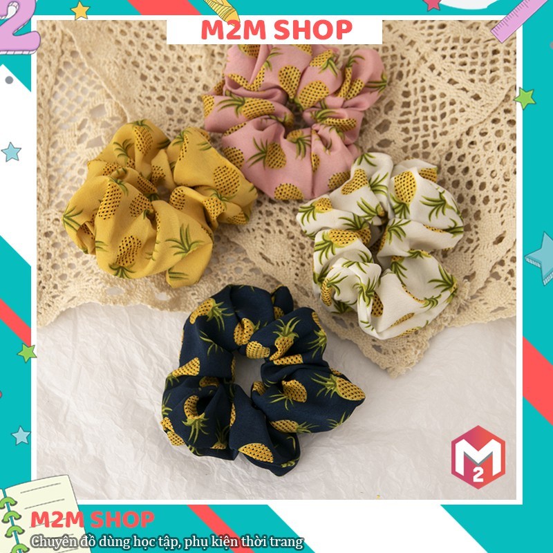 Dây buộc tóc scrunchie quả dứa thời trang Hàn Quốc