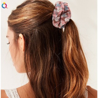 Combo 2 dây buộc tóc scrunchie chấm bi thời trang