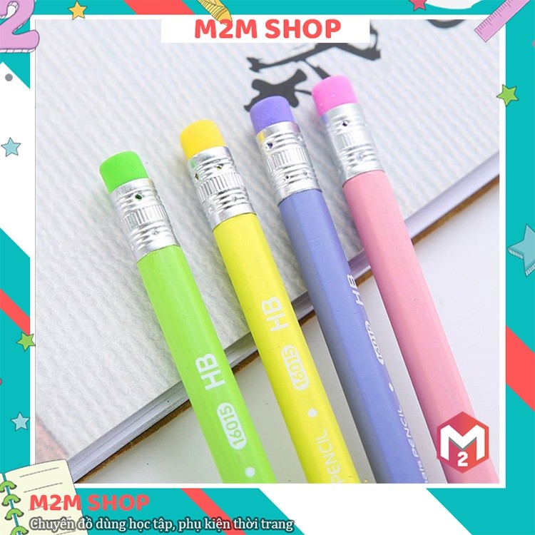 Combo 2 chiếc bút chì gỗ HB sắc màu