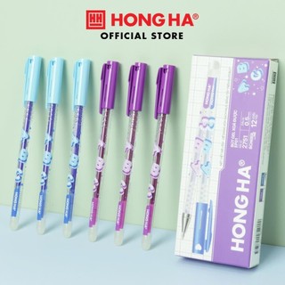  Bút gel học sinh xóa được ngòi 0.5mm mực tím - xanh - Hồng Hà EP01 - 2751 . 