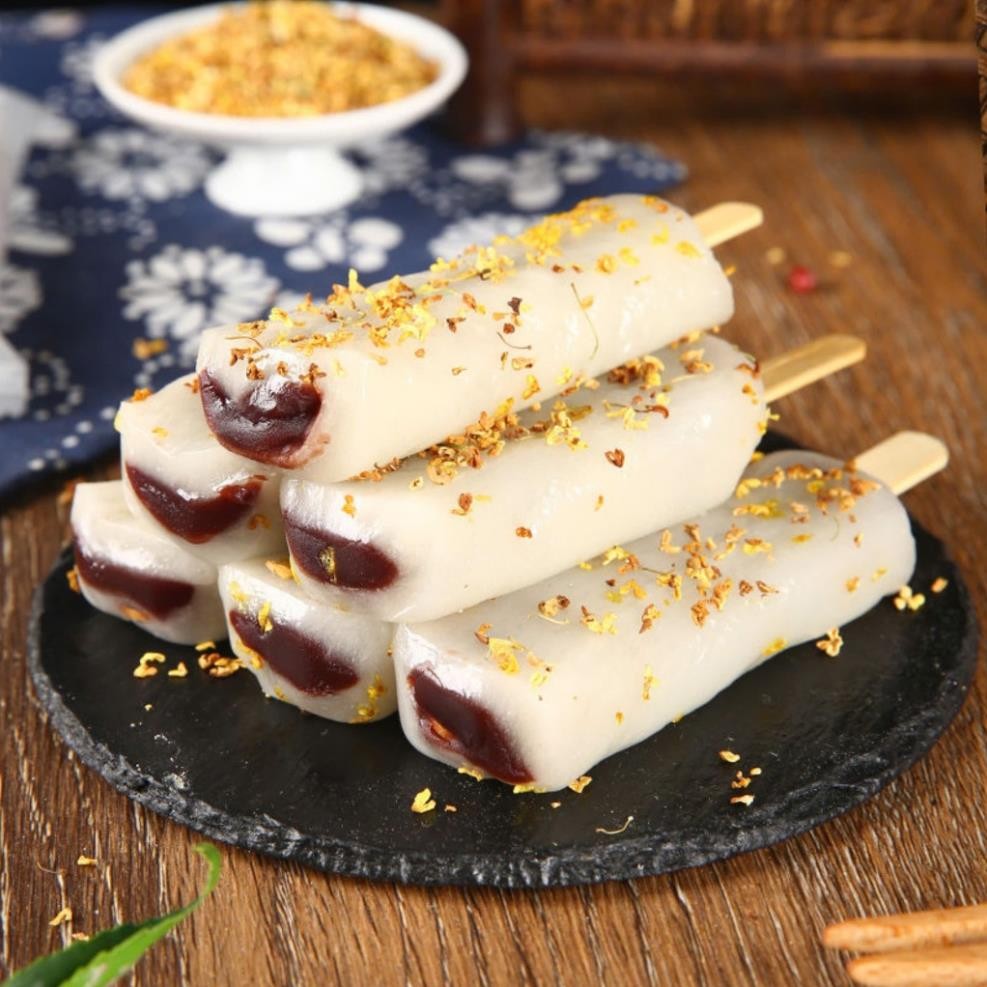 [Bánh Mochi cao cấp] Bánh Mochi cao cấp hoa quế, Bánh mochi nhân đậu đỏ hình cây kem đặc sản Thượng 