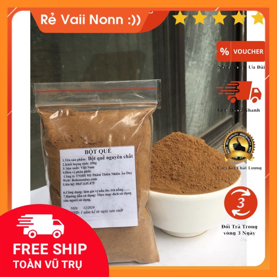 Bột quế sạch nguyên chất (Khô, Thơm, Mịn)