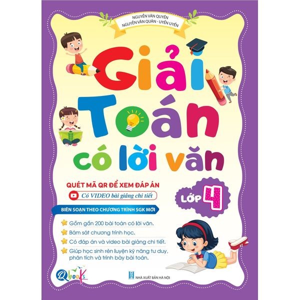 Sách - Giải TOÁN Có Lời Văn Lớp 4 - QBooks - Bản Quyền