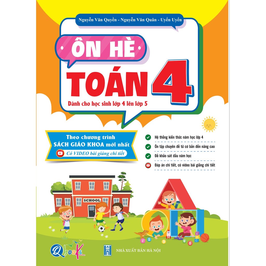 Sách - Ôn Hè TOÁN 4 - QBooks - Bản Quyền