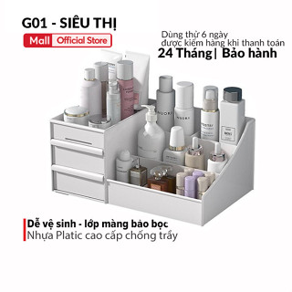 Kệ đựng mỹ phẩm cỡ lớn G01, đa năng cao cấp, tiện dụng, chất liệu nhựa plactic tiện ích