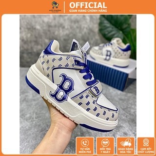 Giày MLB Chunky Nam Nữ Cao Cấp, Giầy NY Đen, NY Xanh, NY Trắng, B Kem, B Xanh Độn Đế Tăng Chiều Cao Full Phụ Kiện