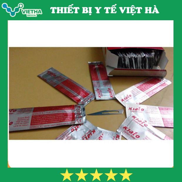 Hộp 100 Lưỡi dao mổ KIATO (tặng 1 cán dao mổ)