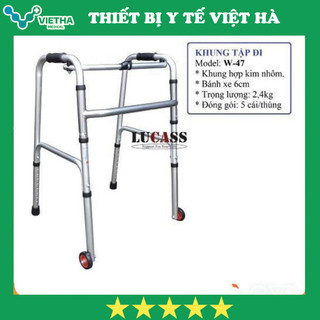 Khung tập đi hợp kim nhôm lucass w47 - khung tập đi