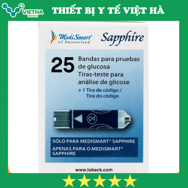 Que thử đường huyết sapphire plus 50 que