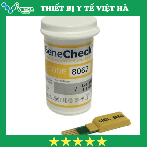 Que thử Cholesterol Benecheck 3 in 1 (10 que)