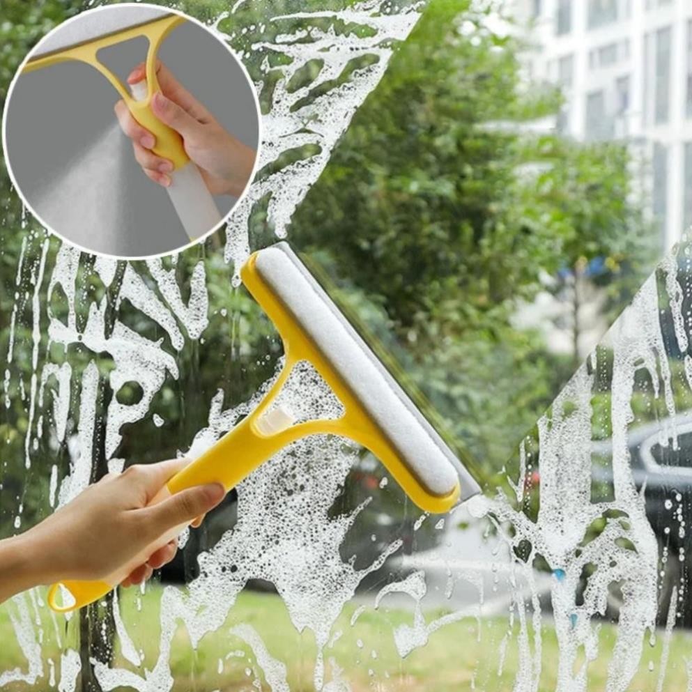 Dụng Cụ Vệ Sinh Kính Đa Năng 3 Trong 1 Hà Chổi - Lau Sạch Cửa Sổ, Gương, Kính Ô Tô Không Vệt Bẩn