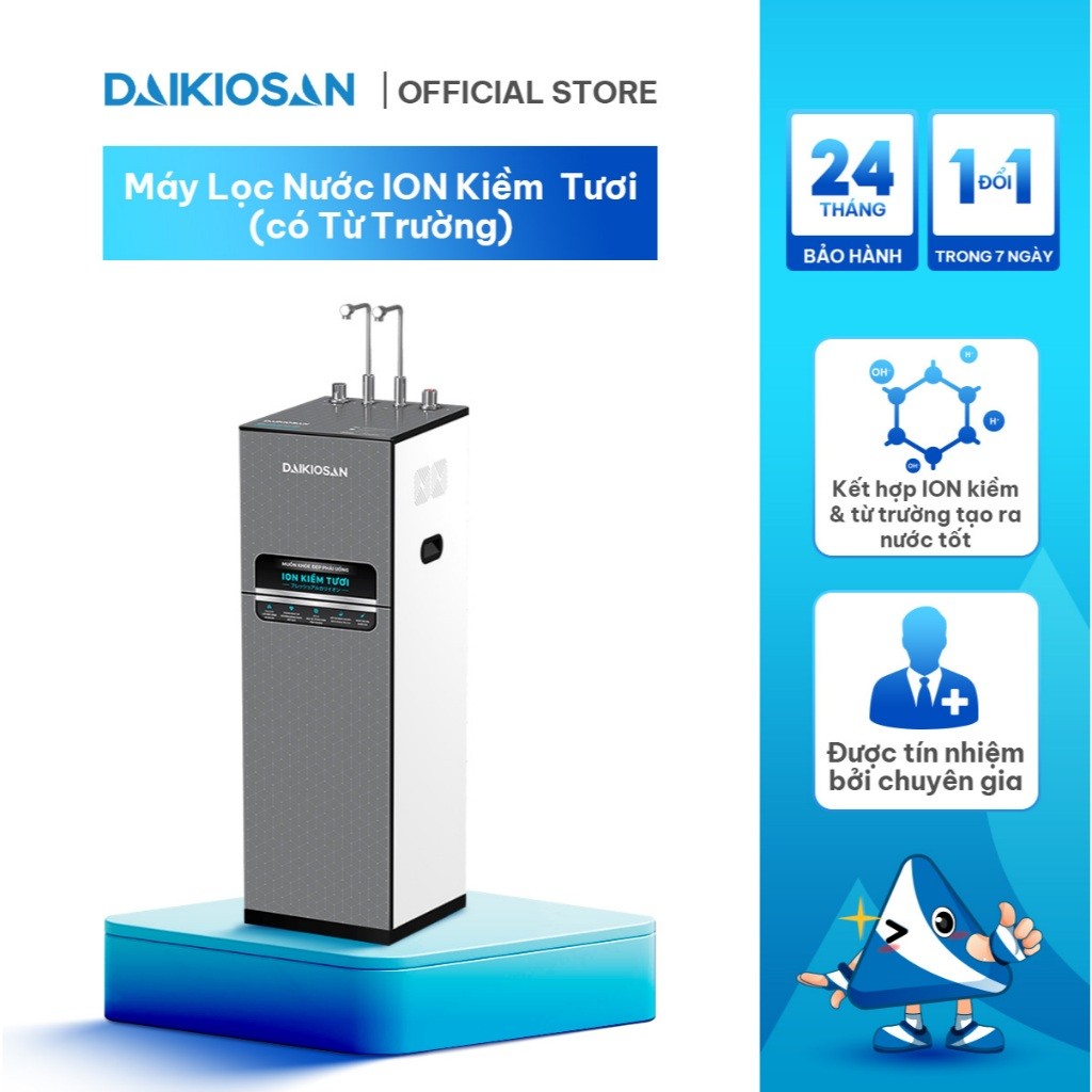 Máy Lọc Nước ION Kiềm Tươi Từ Trường Nóng Lạnh Giàu Hydrogen Máy Lọc Daikiosan DN169 DN269 DN369 Tủ Đứng Sang Trọng