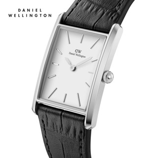 Đồng hồ Daniel Wellington Unisex Nam/Nữ dây da - Bound Black croc leather Unisex 35X24MM Mặt Trắng Vỏ Bạc - DW00100697