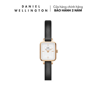  Đồng hồ Nữ Daniel Wellington dây da - Quadro Mini Sheffield 15.4X18.2MM Mặt Trắng Vỏ Vàng hồng - DW00100728 