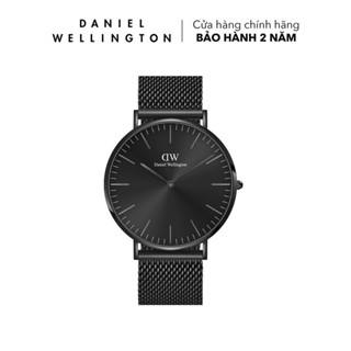 Đồng hồ nam Daniel Wellington dây lưới thép - DW00100632 40 mm Classic 40 Ashfield B Onyx Mặt Đá Onyx Vỏ Đen