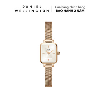 Đồng hồ Nữ Daniel Wellington Dây Lưới màu Vàng Champagne - Quadro Mini - Micro 15.4X18.2MM DW00100651