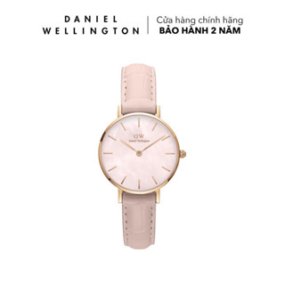 Đồng hồ Daniel Wellington dây da - DW00100511 Petite Rouge MOP Mặt Xà Cừ Vỏ Vàng Hồng 28mm