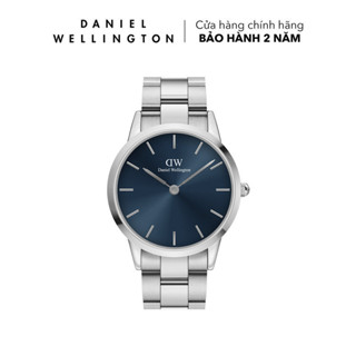 Đồng hồ Daniel Wellington dây thép không gỉ - DW00100448 40 mm Iconic Link Arctic 40 S Blue Mặt Xanh Dương Vỏ Bạc