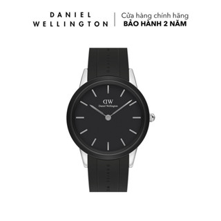 Đồng hồ Daniel Wellington dây cao su - DW00100436 40 mm Iconic Motion (10 ATM) 40 S Black Mặt Đen Vỏ Bạc