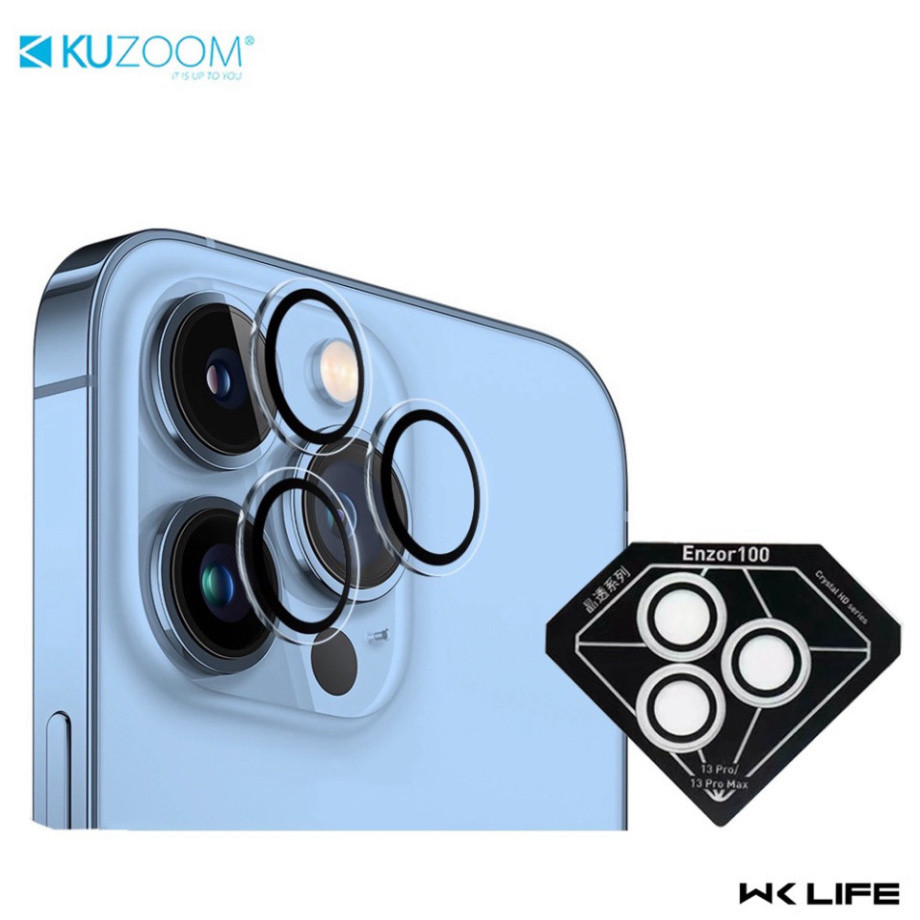 [ Đủ Iphone 11-12-13-14-15-16 pro max plus ] Kính cường lực iphone bảo vệ camera KUZOOM PVD 1 tầng 3