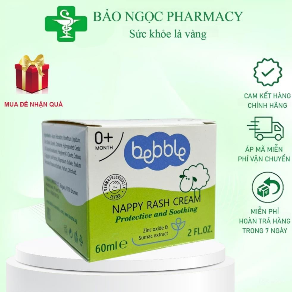Kem hăm tã cho bé Bebble Nappy Rash Cream 60ml nhập khẩu chính hãng Bulgaria