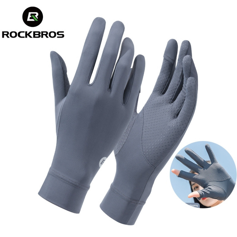 Rockbros Găng Tay Thể Thao Chống Trượt Chống Tia UV Cho Người Đi Xe Đạp - Hàng mới về