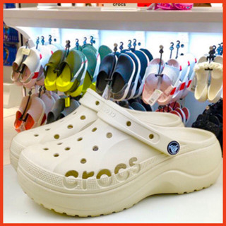 dép crocs nữ BAYA PLATFORM CLOGS xăng đan đế xuồng sandal đi biển giày chống trượt HOT