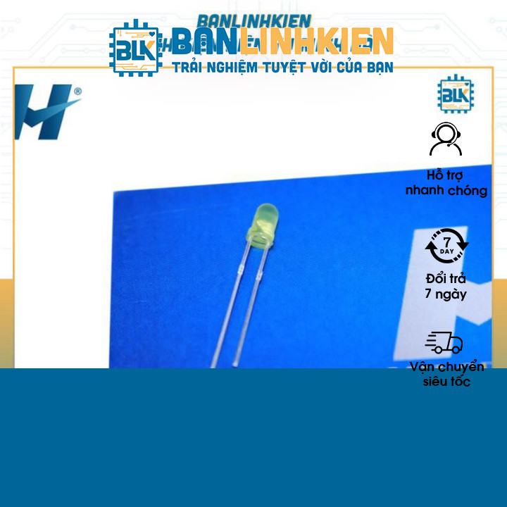 Đèn Led 3MM Phủ Vàng (10 Chiếc)