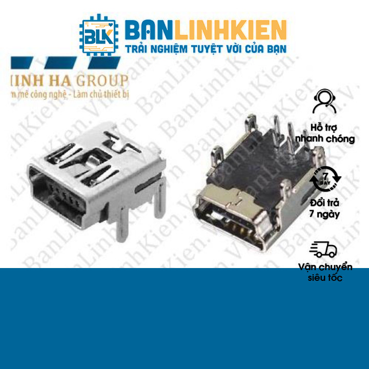 Đầu MiniUSB 5P DIP