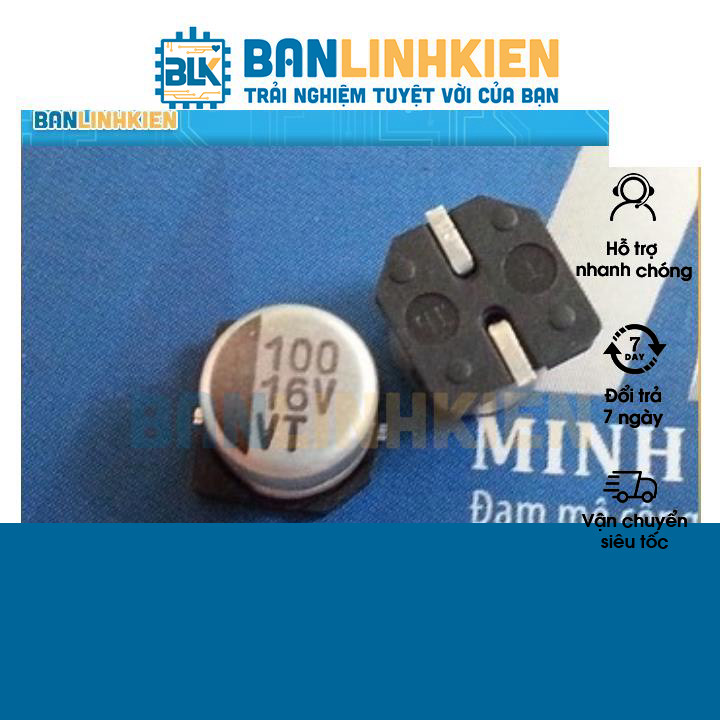 Tụ Nhôm 100uF 16V, 25V
