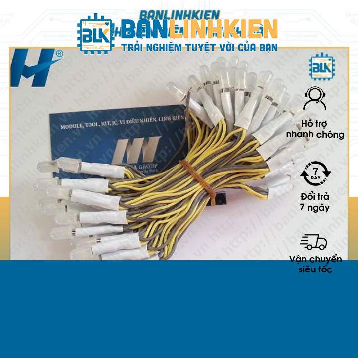 LED Liền Dây Phi 5 Vàng ( 100 Bóng)