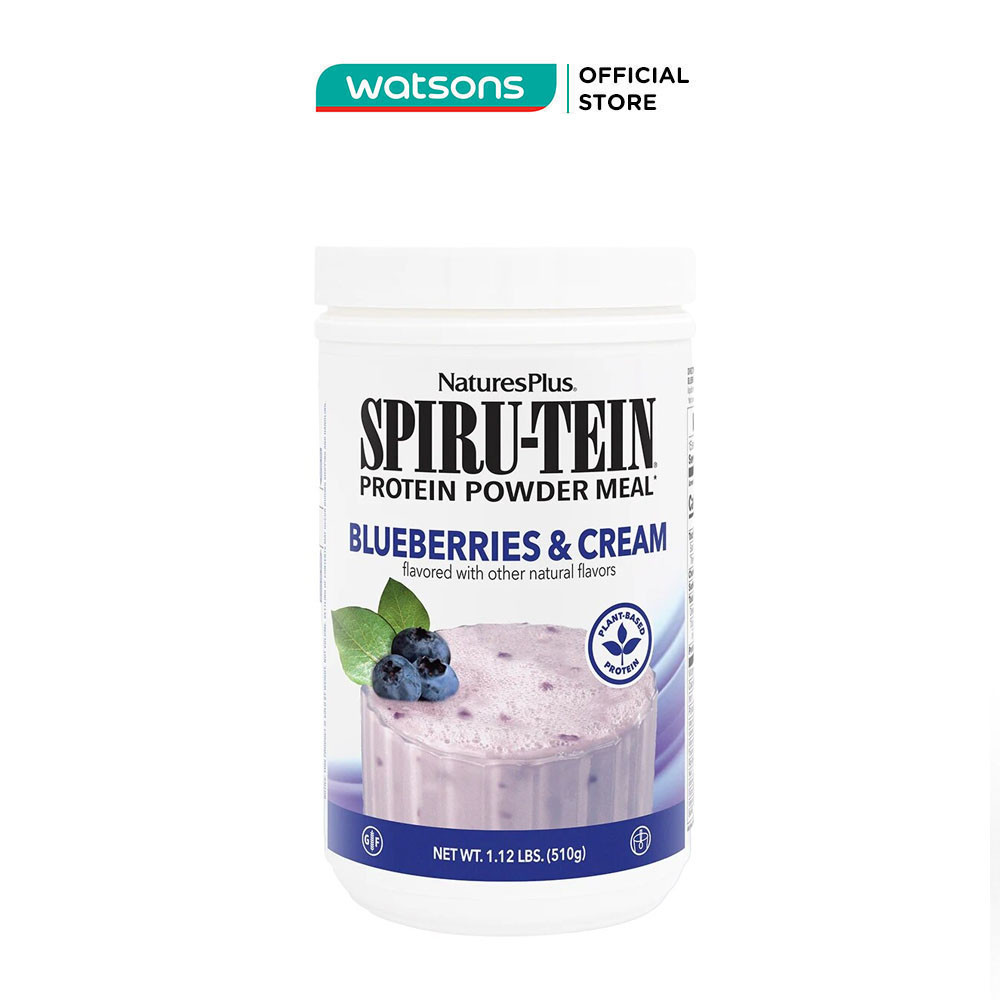 Thực Phẩm Bổ Sung Naturesplus Spiru-Tein Protein Powder Meal Blueberry & Cream 510g