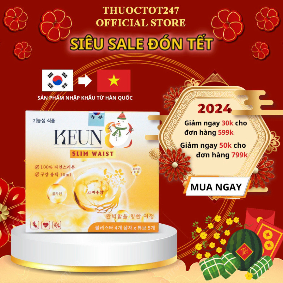 KEUN88 giảm cân nhân sâm, giảm mỡ bụng mỡ mặt, giảm mỡ bắp tay , giảm ngay 2 đến 3 kg trong 15 ngày - KeuKorea