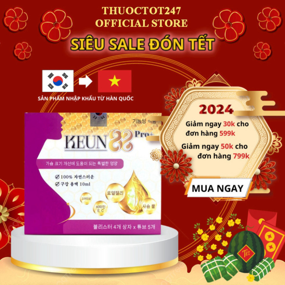 Tăng vòng 1 nhanh, tăng ngay 5-8 cm ngay trong 1 liệu trình Keun88 Pro+ tăng ngực nhân sâm điều hòa nội tiết làm đẹp da