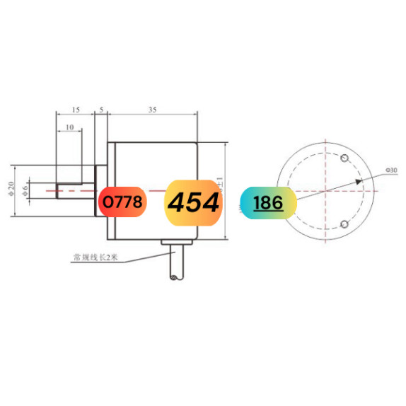 BỘ MÃ HÓA vòng xoay ENCODER 2 pha A B BKS3806B 100 200 360 400  500 600 800 1000 1024p/r  XUNG