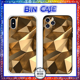🔥Ốp Lưng iPhone In Hình 3D Đa Giác Hiện Đại Màu Vàng Gold Đẹp iPhone 16 15 14 13 12 11 Pro Max 6 7 Plus X Xs Max ESR061