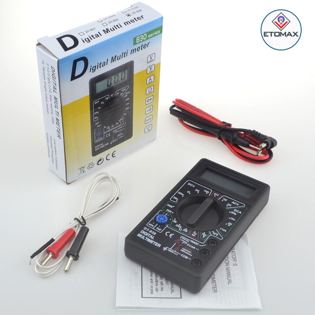 Đồng hồ đo điện vạn năng mini DT-838