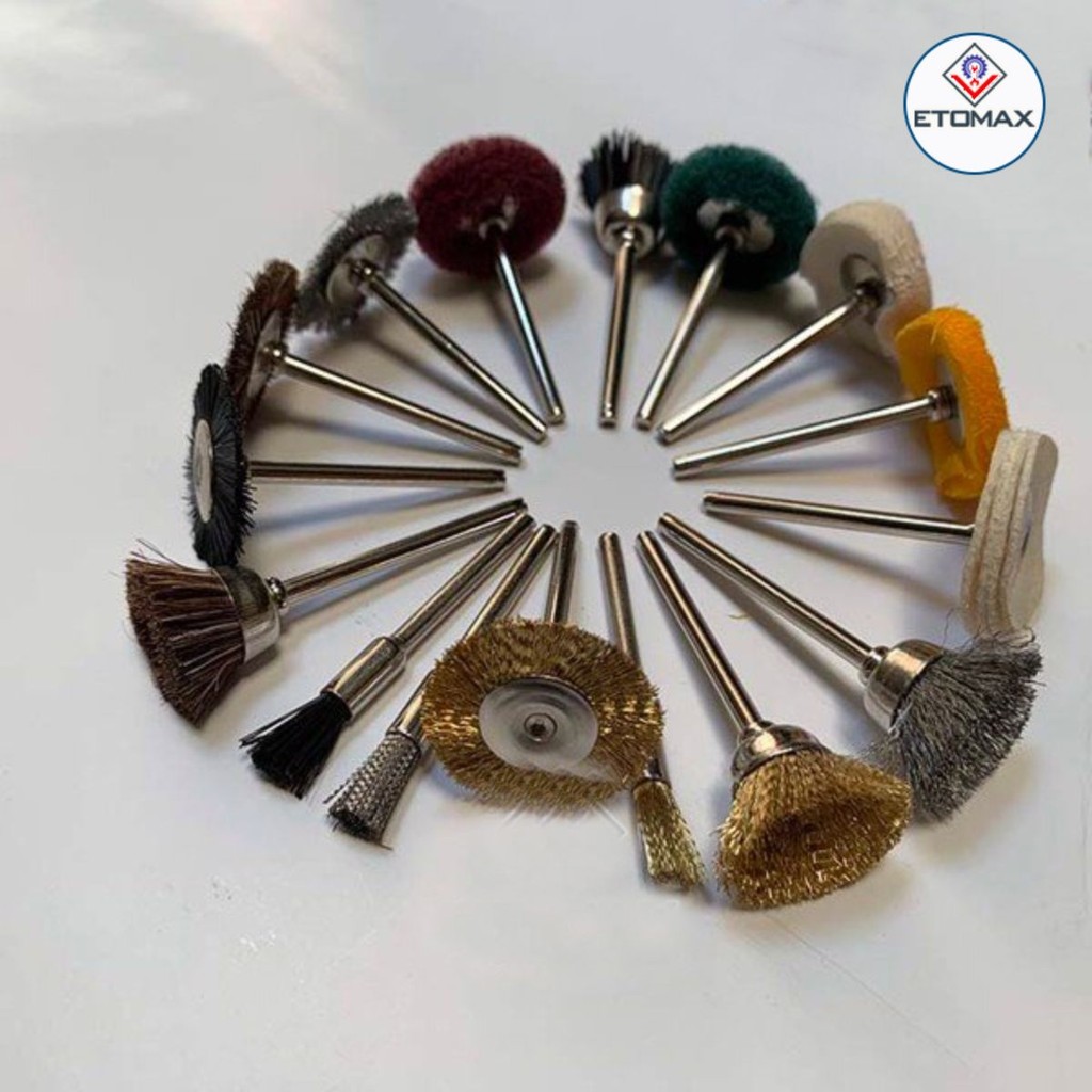 Bộ chổi đánh rỉ 16 PCS trục 3mm