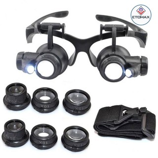 Kính lúp đeo mắt có đèn led chiếu sáng 9892G