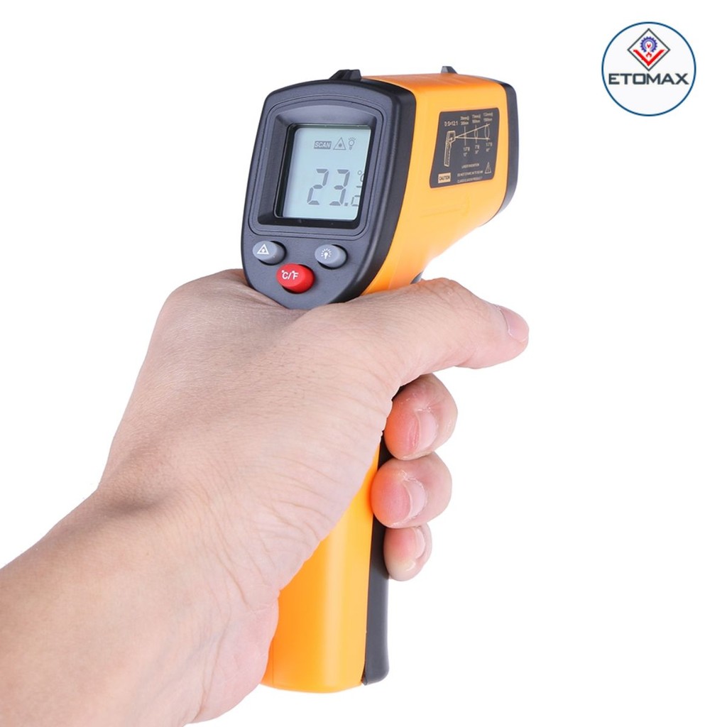 Súng bắn nhiệt độ BENETECH GM-320, đô nhiệt độ từ xa, đo nhiệt độ bề mặt kim loại