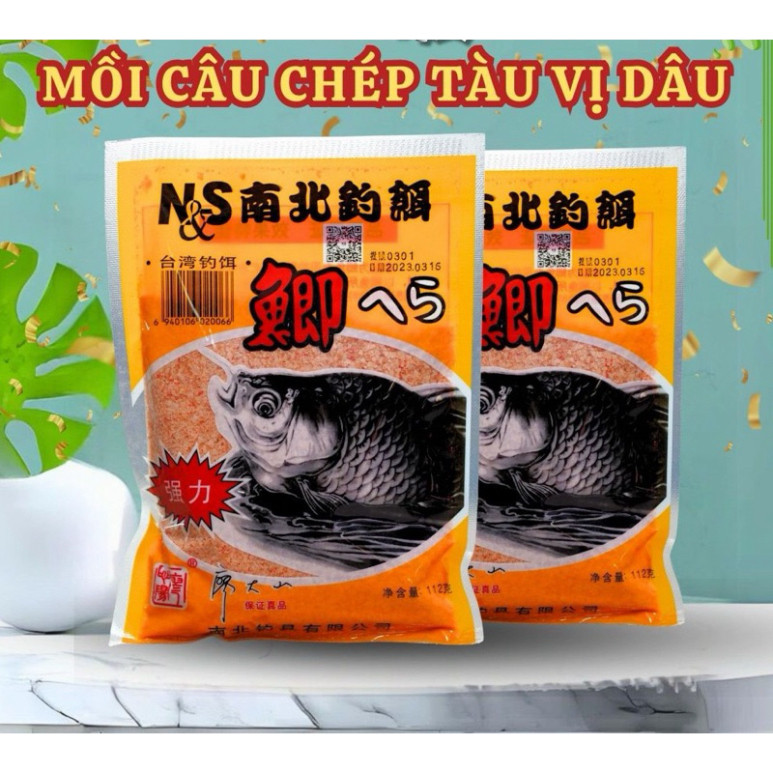Mồi Câu Cá Chép Tàu Vị Dâu, Chép Dâu, Chép Thơm - Mồi Câu Chuyên Cá Chép, Diếc Siêu Nhạy hàng mớivo0