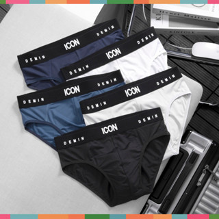 [Giá sốc] Combo 5 quần tam giác nam ICON, sịp tam giác chéo cao cấp chất thun lạnh co dãn 4 chiều kháng khuẩn