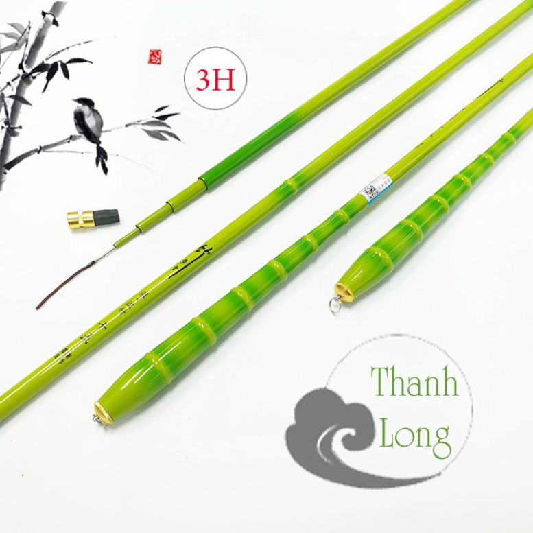 Cần câu tay Thanh long 3H câu đơn cá rô, diếc, chép nhiều độ dài 2m7-3m6-3m9-4m5-5m4-6m3 CĐ-6 hàng m