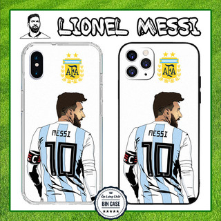 Ốp Lưng Silicon Hình Messi Argentina Màu Áo Tuyển Achentina iPhone 16 15 14 13 12 11 Pro Max 6 7 Plus X Xs Max BONGDA225