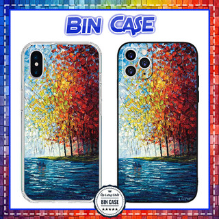 Ốp iPhone Phong Cảnh Đẹp Bên Hồ Hot Hình Vẽ Tranh Sơn Dầu iPhone 16 15 14 13 12 11 Pro Max 6 7 Plus X Xs Max CANHDEP067