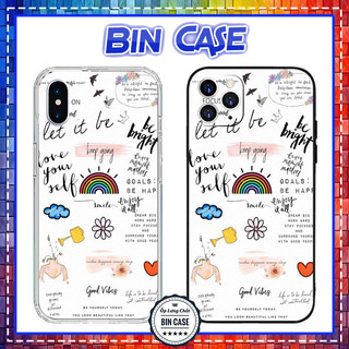 🔥Ốp Hình Cute Dễ Thương Let It Be 🔥Love Yourself Màu Trắng iphone 14 13 12 11 Pro Max 6 7 8 Plus X Xr Xs Max HOAVAN057