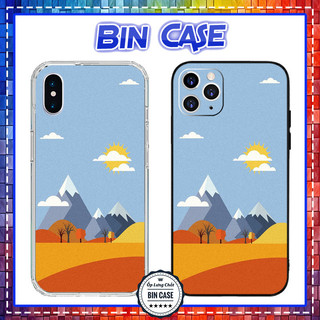 🌺Ốp Lưng Nhám Mặt Trời Mọc Núi Phú Sĩ 🌺Cảnh Đẹp Nhật Bản iPhone 16 15 14 13 12 11 Pro Max 6 7 Plus X Xs Max CANHDEP050