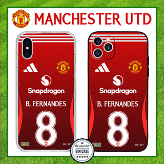  ⚽Ốp Lưng BRUNO FERNANDES Áo MU Số 8 ⚽Áo Man Utd Màu Đỏ NHA iPhone 16 15 14 13 12 11 Pro Max 6 7 Plus X Xs Max BONGDA161 