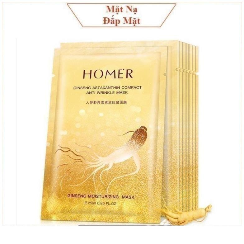 Mặt nạ nhân sâm Homer Ginseng Astaxanthin Compact Anti Wrinkle Mask GRM