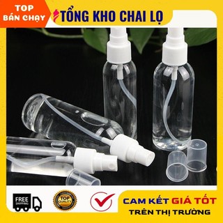 Chai nhựa pet xịt phun sương 10ml 20ml 30ml 50ml 100ml chiết nước hoa, mỹ phẩm